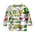 thumbnail image 5 of Boys Shirt Size 8 St Patricks Day 3/4 Sleeve Fashion Print Shirts Casual Loose Pullover Tees Soft and Comfortable Tee Blouse Children's Clothes Z01-Green 3-4 Years, 5 of 5