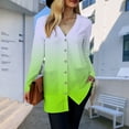 thumbnail image 7 of BOBOGOJP Womens Lightweight Cardigan Long Sleeve Gradient 0pen Front Casual Sweater Cardigans with Pockets Light Green for Size XL, 7 of 7