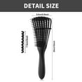thumbnail image 3 of Brosse Démêlante 3 Pcs pour Cheveux Texturés 3a à 4c, Ondulée/naturelle, Bouclée/humide/sec/épais/longs, Démêlant pour Nœuds (Noir, Rose et Vert), 3 of 6