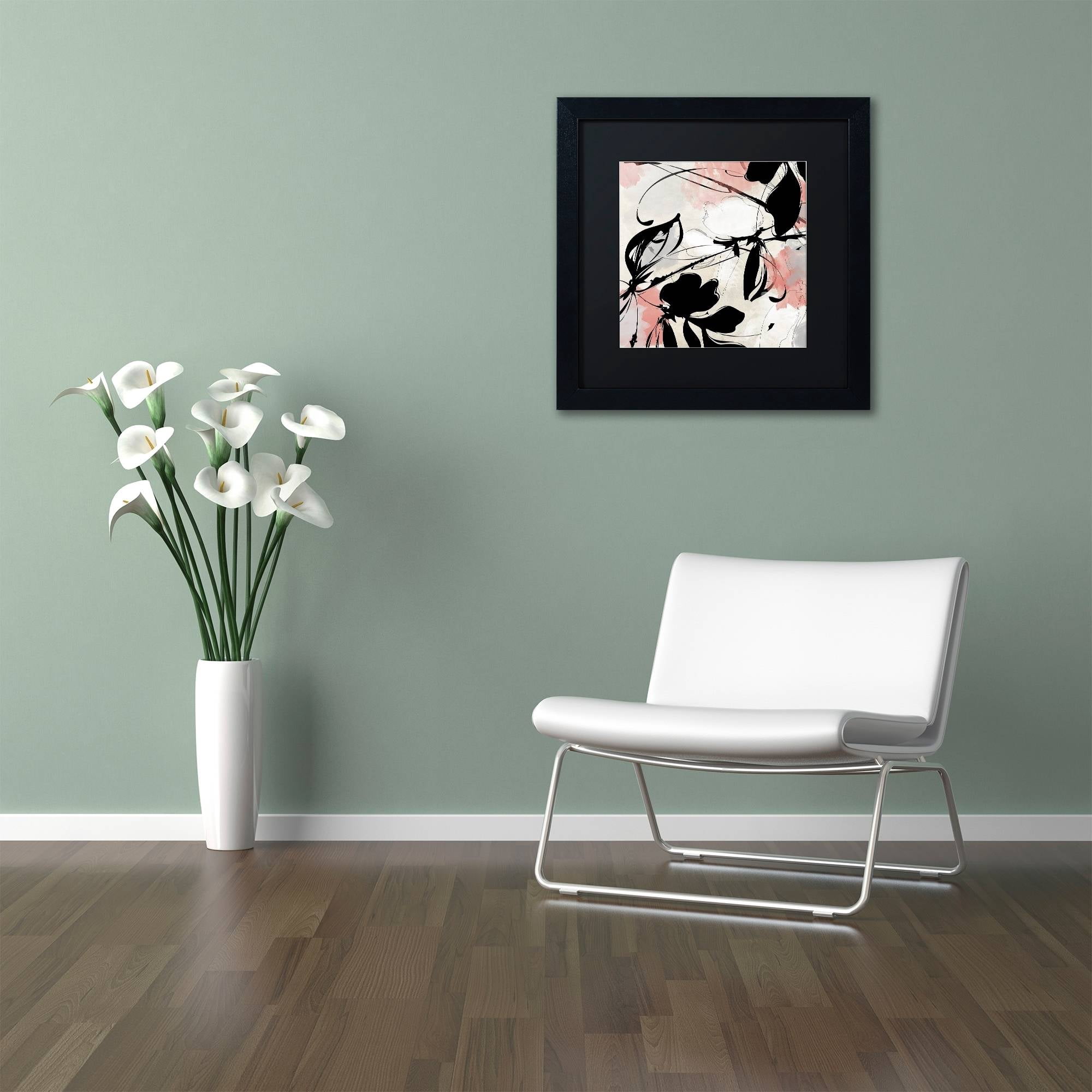 Trademark Fine Art "Manifesto with Coral" Canvas Art by Color Bakery Black Matte, Black Frame
