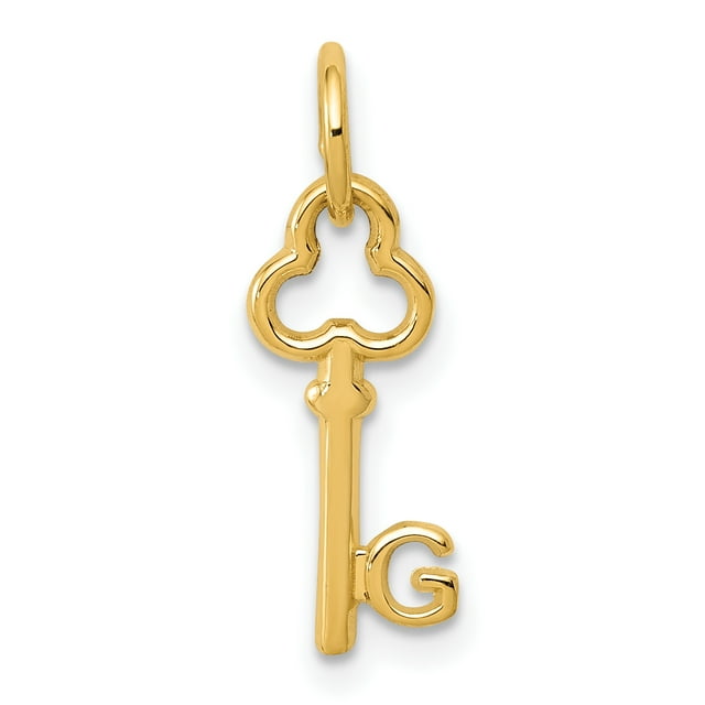 14k Yellow Gold Dainty Letter G Initial Name Monogram Necklace Charm Pendant