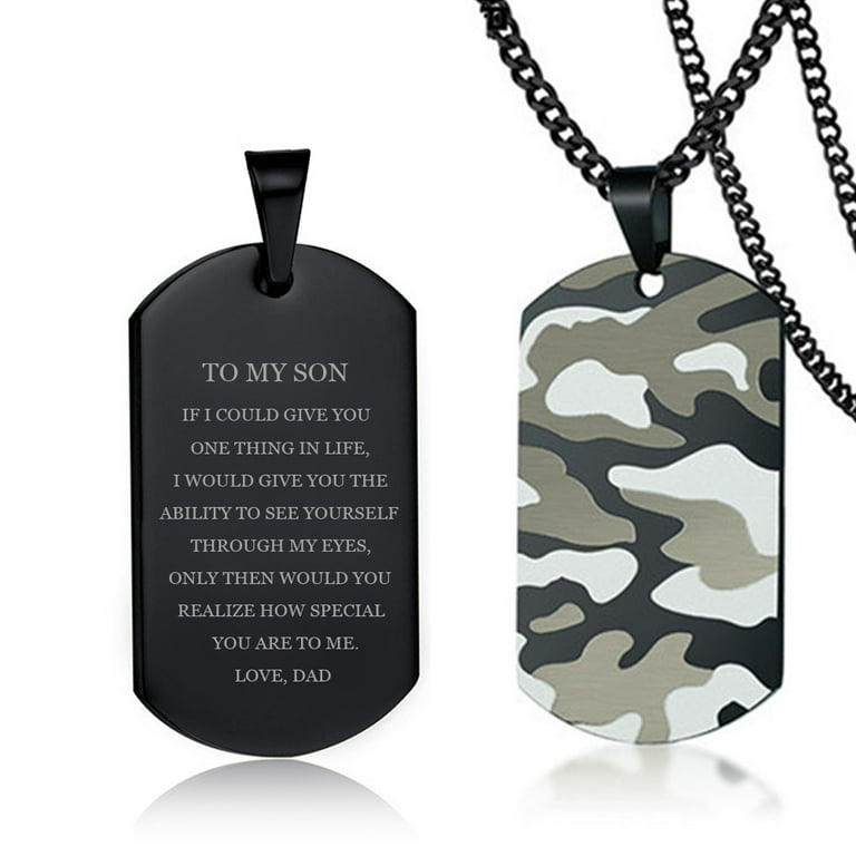 Motivational dog tag sales necklaces