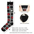 thumbnail image 3 of joogoo Heart on Checkered Socks Women Men Knee High Sock, 3 of 8