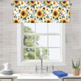 thumbnail image 4 of Sunflower Curtain Valance for Windows Vintage Summer Floral Window Treatments 1 Panel Short Curtains for Kitchen Windows Bathroom Bedroom,54 x 18 Inch, 4 of 6