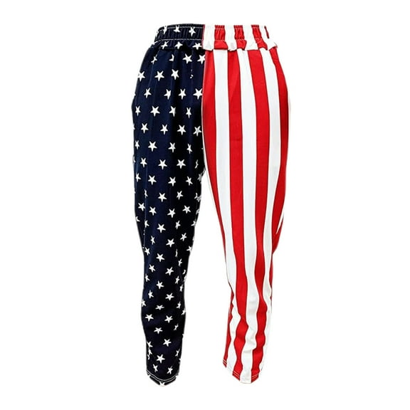 CONROSES Mens Baggy Sweatpants Usa Flag Graphic Pants for Men Casual Wide Leg Elastic Waist Drawstring Soft Loose Sports Joggers With Pockets