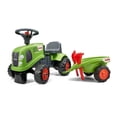 thumbnail image 1 of Falk FA212C Claas Ride-On & Push-Along Tractor with Trailer & Tools for 1 Year Kids, Green, 1 of 1