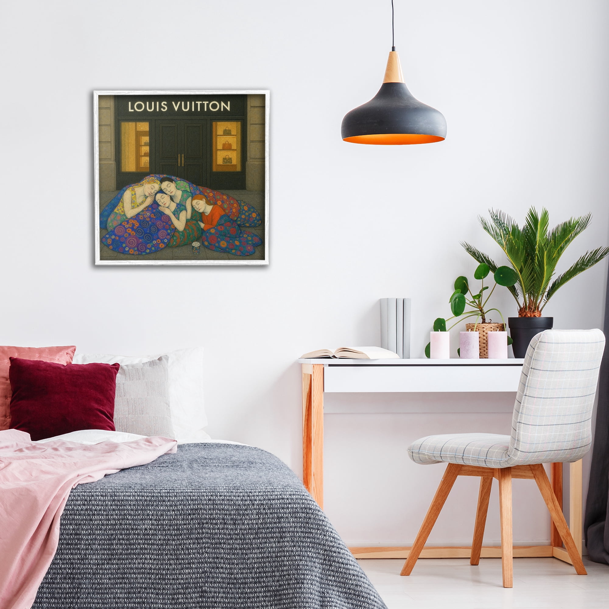 Stupell Industries Iconic Style Fashion Shop White Framed Giclee Art, design by Grotto Studios