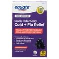 thumbnail image 2 of (2 pack) Equate, Non-Drowsy, Black Elderberry Homeopathic Cold + Flu Relief, 30 Count, 2 of 10