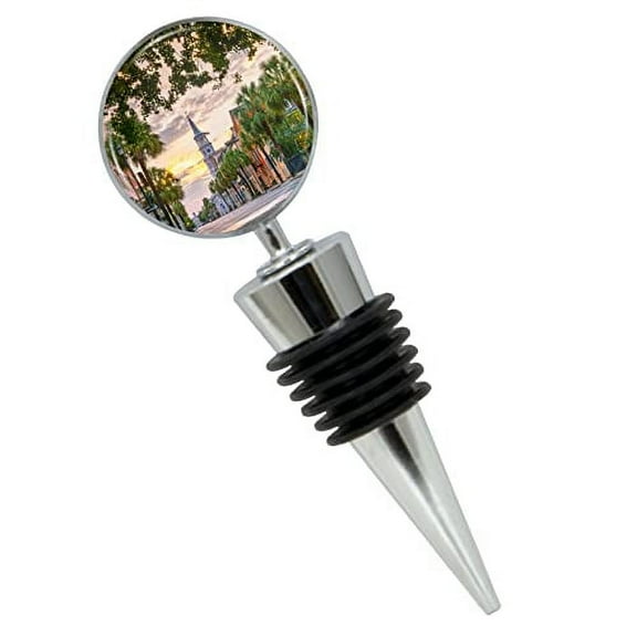 Charleston South Carolina Wine Bottle Stopper In Gift Box, Perfect For House Warming Gift