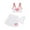 White, variant on YONGHS Girls 3 Piece Bikini Bathing Suit Swimsuit Swimwear Cropped Tankini with Swim Skirts White 9Y/140
