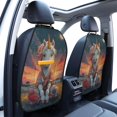 thumbnail image 4 of Zufioo Starry Sky Cute Horse for Car Seat Kick-Proof Storage Pads 2 Pack, Anti-Stain Adjustable Car Seat Protectors for SUV, Jeep, Truck-One Size, 4 of 9