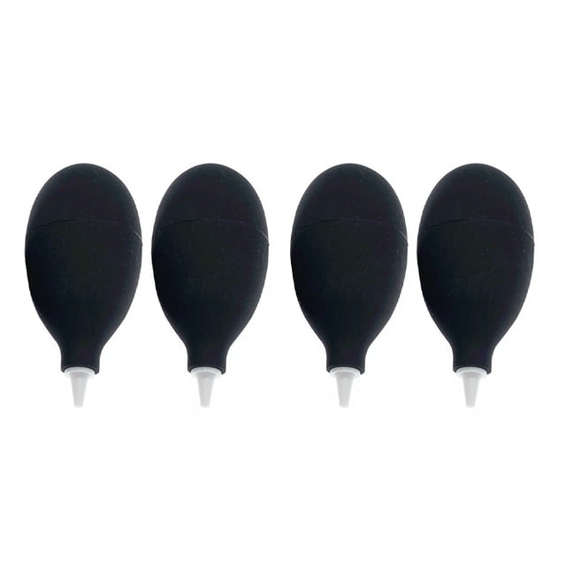 4pcs Camera Cleaning Blowing Ball Succulent Plant Dust Blower Squeeze Suction Bulb (Black)