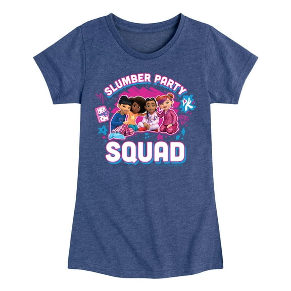 Karma's World - Girl Group - Slumber Party Squad - Toddler & Youth Girls Short Sleeve Graphic T-Shirt