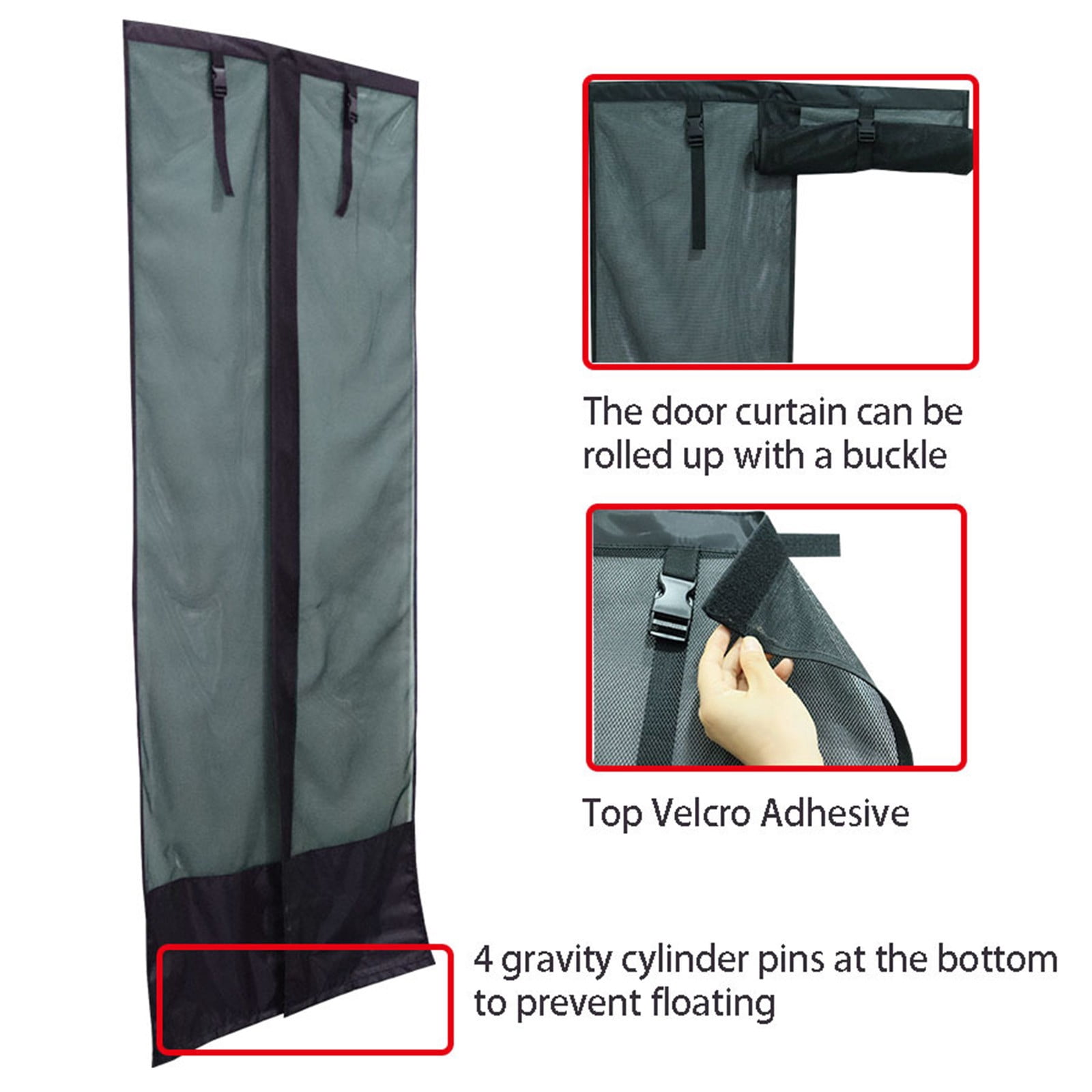 Cevemin Heavy Duty RV Magnetic Screen Door Curtain - Pet-Proof Mesh with Magnetic Closure for Camping, 79.5x28.5in, Tear-Resistant & Bug-Free RV Accessories