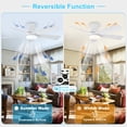 thumbnail image 2 of Ventilador de techo Depuley de 42" blanco, de 5 aspas, con control remoto y luz regulable, 2 of 8