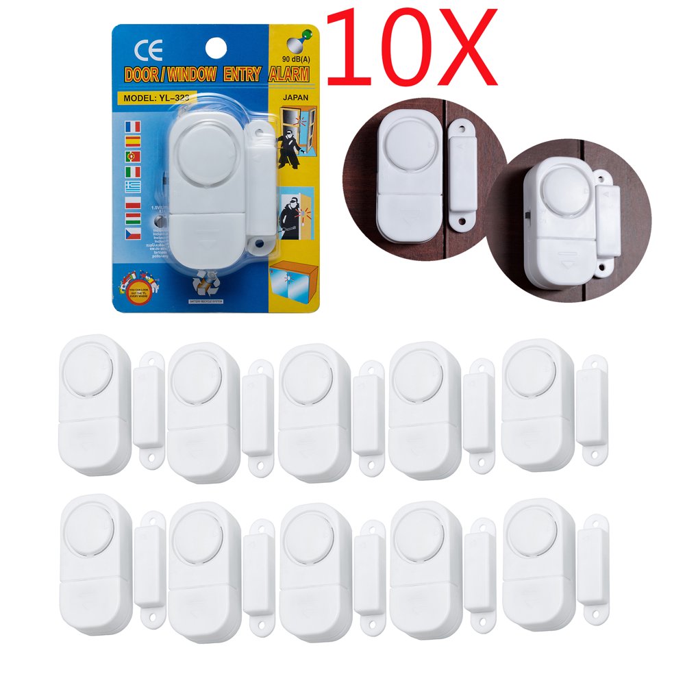 Pack of 10 Window Alarm for Home,Mini Window Door Entry Alarm Burglar