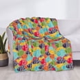 thumbnail image 3 of Yiaed Colorful Fish 2 Print Blanket Throw Blanket Soft Cozy Flannel Blanket for Home Bed Sofa Couch Chair-50"x40", 3 of 6