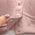 thumbnail image 7 of KHONTS,Women's Front Snap Everyday Bras Wireless Push up Senior Bra Lace Mesh Breathable Deep V Ultra Soft Bralettes Pink 38, 7 of 7