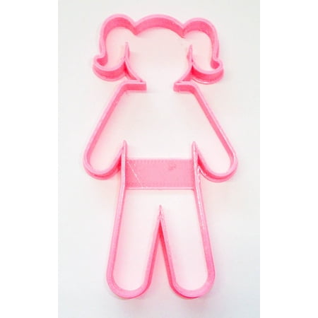 

Girl with Pigtails Full Body Outline Special Occasion Cookie Cutter USA PR2283