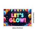 thumbnail image 2 of Yatrandify Neon Glow Party Banner Colorful Balloons Let's for Party Celebration Event Decoration Indoor, 2 of 7