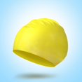 thumbnail image 1 of Children's Silicone Swimming Cap - Waterproof, Stretchable, Solid Color, 1 of 6