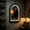 Black, variant on ChicYu Halloween Ghost Mirror with Light, USB Powered LED Wall Decor, Spooky Swing Scene Frame, Black Arch Hanging Ornament, Espejo fantasma