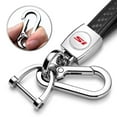 thumbnail image 2 of Honda Civic Si Red Logo in White Real Carbon Fiber Strap Chrome Hook Key Chain, 2 of 6