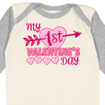 thumbnail image 4 of Inktastic My First Valentine's Day with Pink Heart and Arrow Boys or Girls Long Sleeve Baby Bodysuit, 4 of 5