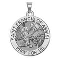 thumbnail image 2 of Picturesongold.Com Saint Francis Assisi Religious Medal Necklace Pendants Adult-1 in 14K Yellow Gold, 2 of 4