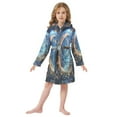 thumbnail image 6 of FORMRS Niños Bathrobe Unisex Hooded Robe Soft Plush Pajamas Sleepwear, Size 7-9T, Crystal Moon, 6 of 7