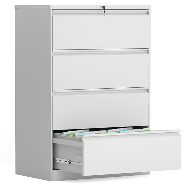 Gangmei Metal Lateral File Cabinet With, Metal File Cabinet 4 Drawer Horizontal
