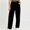 Black women's corduroy pants a1, variant on Women's Corduroy Straight Leg Trousers High Waisted Loose Casual Pants with Pockets Everyday Long Pants Vacation Travel Outfits, Khaki L