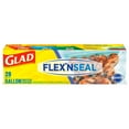 thumbnail image 5 of Glad Flex'nseal Zipper Freezer Storage Gallon Bags (Pack of 16), 5 of 10