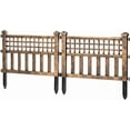 thumbnail image 4 of Plastic Outdoor Garden Flower Edger Fence, Border, Set of 4 Panels, Bronze, 4 of 7