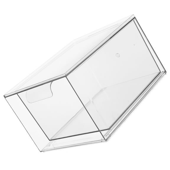 Hemoton Clear Stackable Storage Drawers Acrylic Bathroom Makeup Organizer Cosmetics Storage Bins For Vanity Undersink Kitchen Cabinets Pantry Home