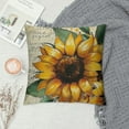 thumbnail image 2 of PHYHOO Spring Summer Sunflower Decorative Throw Pillow Covers, Floral Flower Leaves Porch Outdoor Home Decor, Bloom Fall Autumn Seasonal Couch Cushion Case White, 2 of 5