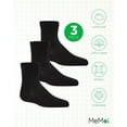 thumbnail image 6 of MeMoi Unisex Cotton Blend Mid-Cut Socks 3-Pack (6-7, Black), 6 of 12