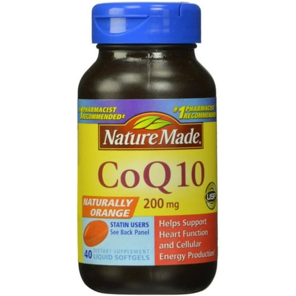 Nature Made CoQ10 200 mg Liquid Softgels 40 ea (Pack of 3)