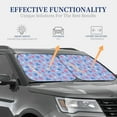 thumbnail image 4 of Daiia Strawberry And Flowers 2PCS Car Windshield Sun Shade, Foldable Sun Shield for Car Front Window, Auto Sun Blocker Visor Protector Universal for Truck SUV Pickup-Medium, 4 of 7