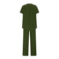 thumbnail image 4 of MSJUHEG 2 Piece Outfits 2025 Travel Outfits for Women 2 Piece Sets Lounge Sets for Women Two Piece Sets for Women Dressy Crop Tops Wide Leg Pant Sets 2 Piece Matching Summer Green L, 4 of 5