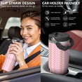 thumbnail image 5 of Modern 30oz Handheld Travel Tumbler with Handle – Double Wall Stainless Steel Insulated Cup, Flip Straw Lid, Leak-Proof & BPA-Free for Hot and Cold Drinks – Durable Coffee & Juice Mug White, 5 of 7