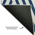thumbnail image 3 of Addison Rugs Mayfield Washable Transitional Geometric Navy Rectangle Rug, 8' x 10', 3 of 6