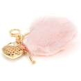 thumbnail image 4 of Llavero Con Forma De Corazón Esponjoso, Bola De Piel, Llavero, Bolso Rosa, Accesorio Decorativo Colgante, 4 of 7