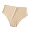 thumbnail image 2 of Panties For Women, High Waisted No Show Bikini Briefs - Silky Soft Seamless Underwear Ladies Underwear PantiesBeige, Size XS-XL, 2 of 7