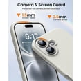 thumbnail image 2 of KOMI Designed for iPhone 16 Case,Shockproof Liquid Silicone Protective Phone Case with Soft Anti-Scratch Microfiber Lining Ultra Slim Drop Protection Phone Cover 6.1 inch Stone, 2 of 5