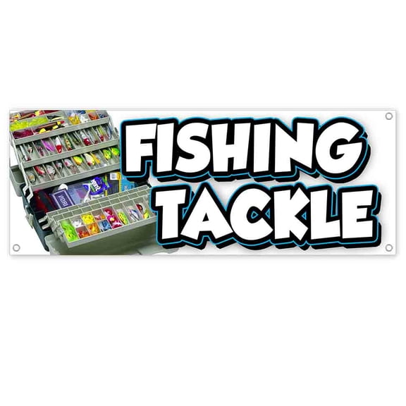Fishing Tackle 13 oz Vinyl Banner With Metal Grommets