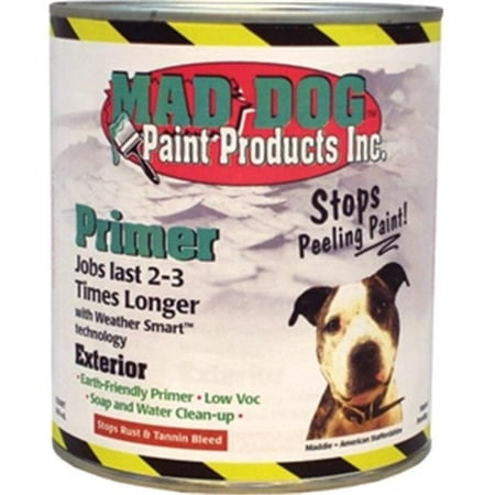 Mad Dog Paint Products MDP100 1 Gallon Clear Exterior Primer Stops Peeling Rust & Tannin - Translucent