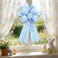 thumbnail image 2 of Handmade Oversized Bow Decoration, Imitation Linen Solid Color Ribbon Pendant for Party Wedding Holiday, Hanging Ornament for Door Wall Tree Home Decor, 2 of 5