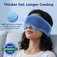 thumbnail image 4 of FACEMOON Adults Ice Soft Weighted Gel Cooling Comfort Eye Mask for Tired Eyes, Puffy Eyes, Dark Circles, Sleep Support with Storage Bag, Blue, 4 of 9