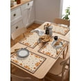 thumbnail image 6 of Placemat Autumn Pumpkin Maple Leaf Kitchen Dining Table r Accessories 4/6pcs Heat Resistant Linen Tableware Pads Mats, 6 of 7
